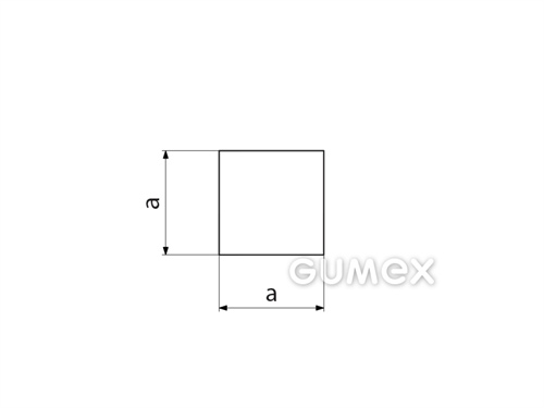 Quadratisches Silikonprofil, 5x5mm, 60°ShA, -60°C/+230°C, weiß, 